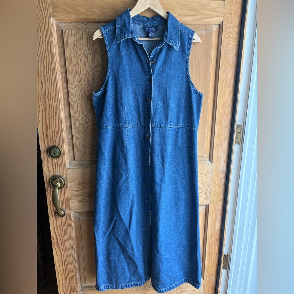 TY Sleeveless Denim Midi Dress | Heritage Denim | Americana | Size 16